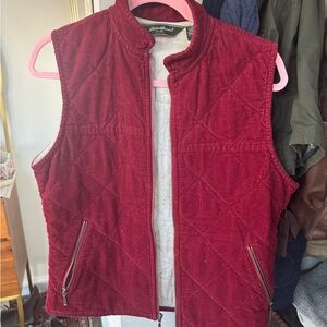 Eddie Bauer Red Quilted Vest